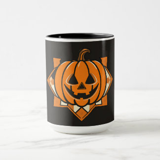Geometric Jack‑O’‑Lantern Halloween  Mug