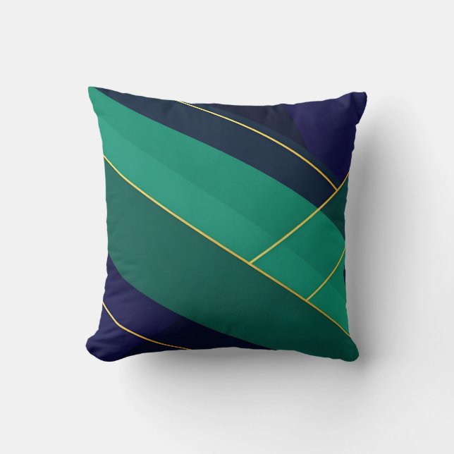 Geometric Jewel Tones Cushion (Front)