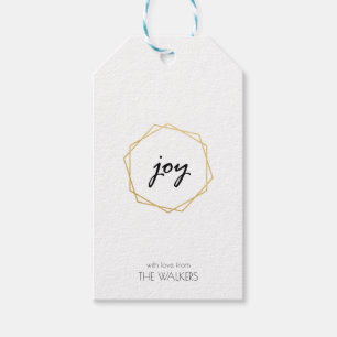 Geometric Joy Gift Tag