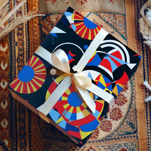 Geometric Kaleidoscope Festive Carnival Gifts Wrapping Paper