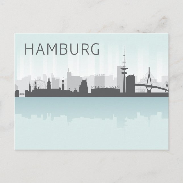 Geometric Landscape | Hamburg, Germany Postcard (Front)