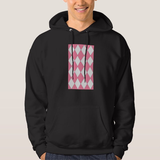 Geometric Large Harlequin Pattern Baker Miller Pin Hoodie (Front)