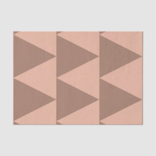 Geometric Large Triangles Mocha Mousse Dusty Pink Tissue Paper