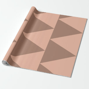 Geometric Large Triangles Mocha Mousse Dusty Pink Wrapping Paper