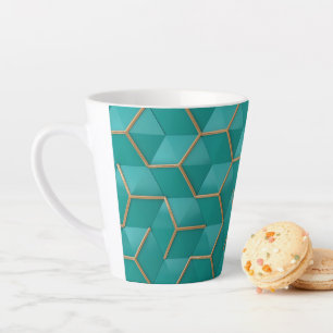 geometric latte mug