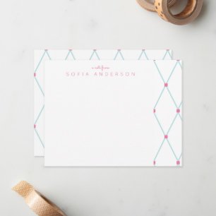 Geometric Lattice Pattern Personalised Card