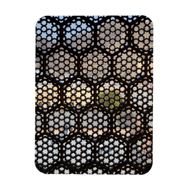 Geometric Lattice window, India Magnet (Vertical)
