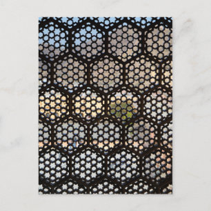 Geometric Lattice window, India Postcard