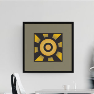 Geometric Layers: Minimalist Circles and Lines Poster