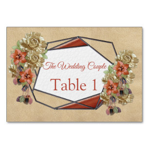 Geometric Leather & Suede Texture Art Table cards
