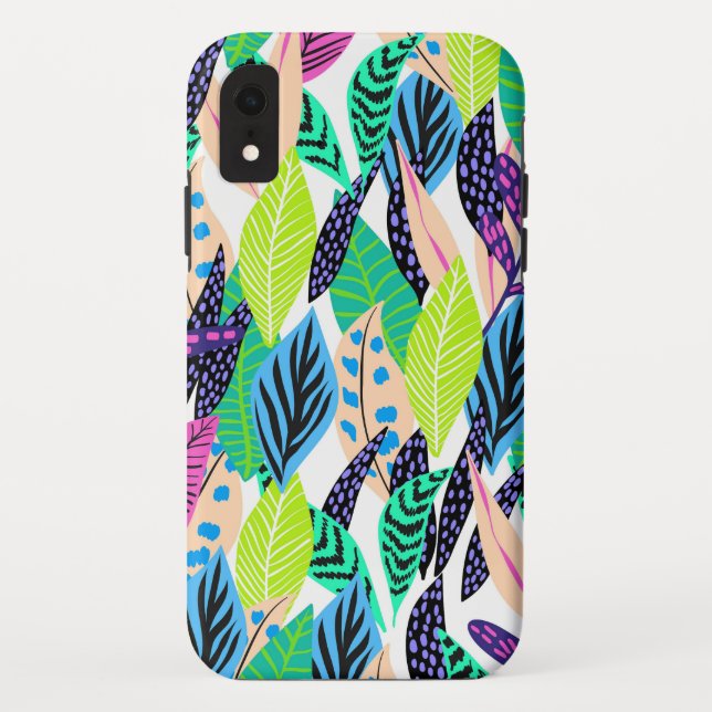 Geometric Leaves Case-Mate iPhone Case (Back)