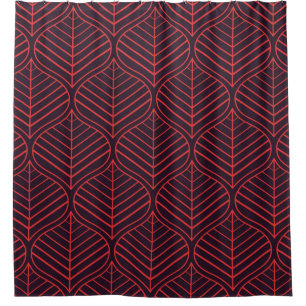 Geometric leaves seamless pattern. Abstract textur Shower Curtain