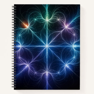 Geometric Light Spiral Notebook