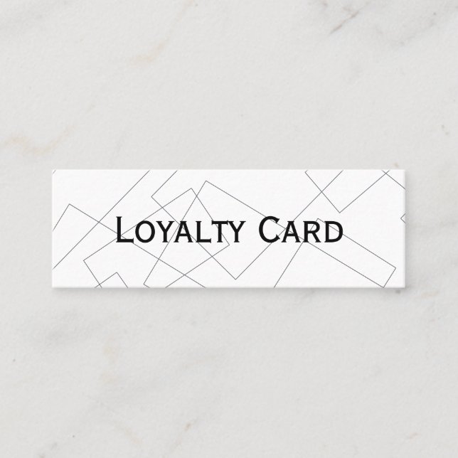 Geometric Line Art Loyalty Card – Modern & Minimal (Front)