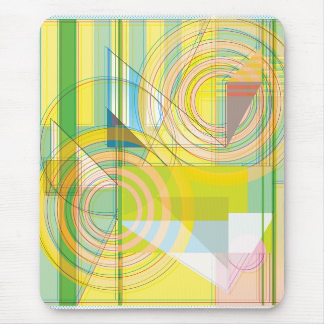 Geometric Line Shapes Mousepad (Front)