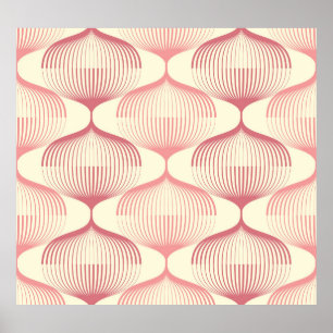 Geometric Lines: Abstract Seamless Background. Poster