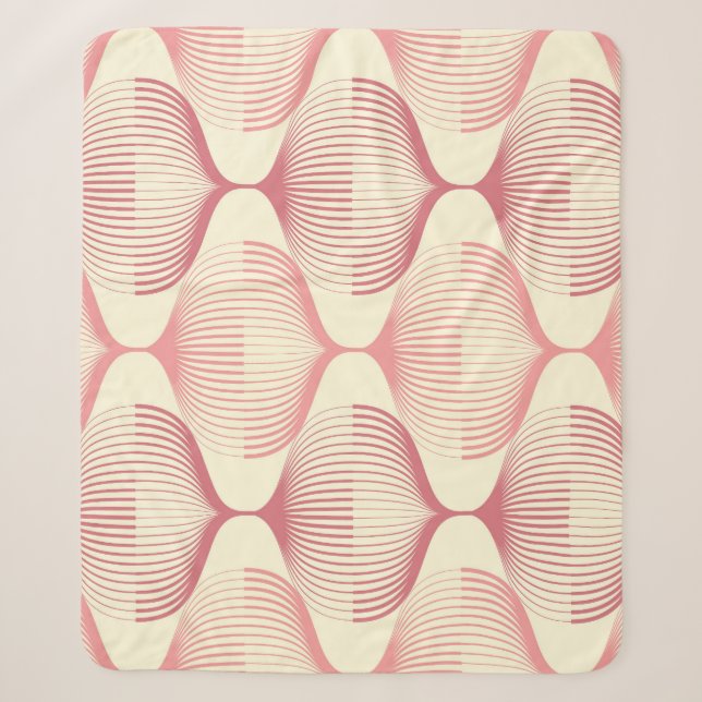 Geometric Lines: Abstract Seamless Background. Sherpa Blanket (Front)