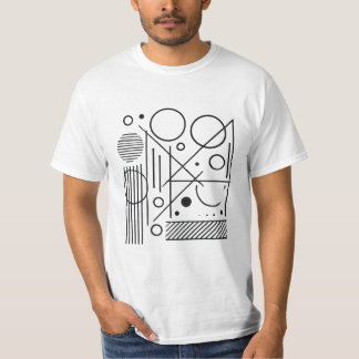 Geometric Lines Art T-Shirt
