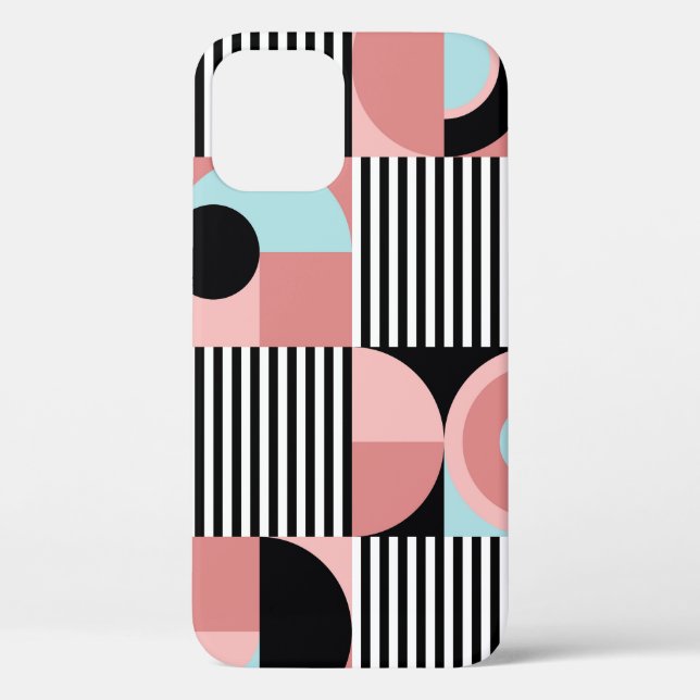 Geometric Lines, Colourful Shapes Mosaic. Case-Mate iPhone Case (Back)