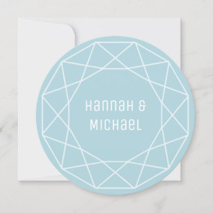 Geometric Lines Diamond Round Card