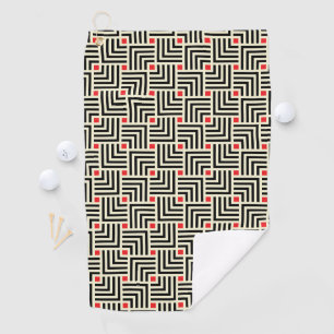 Geometric Lines Pattern Golf Towel