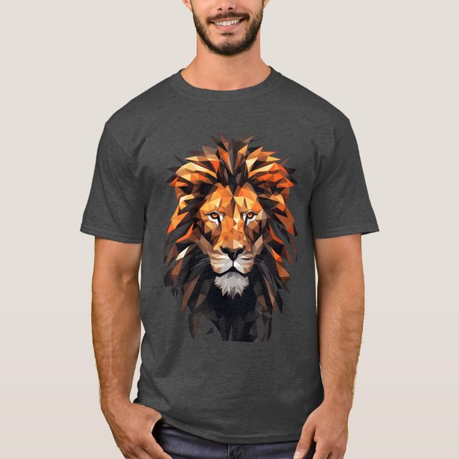Geometric Lion Animation girl T-Shirt (Front)