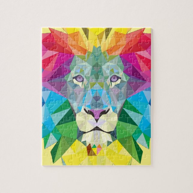 Geometric Lion Head Jigsaw Puzzle (Vertical)