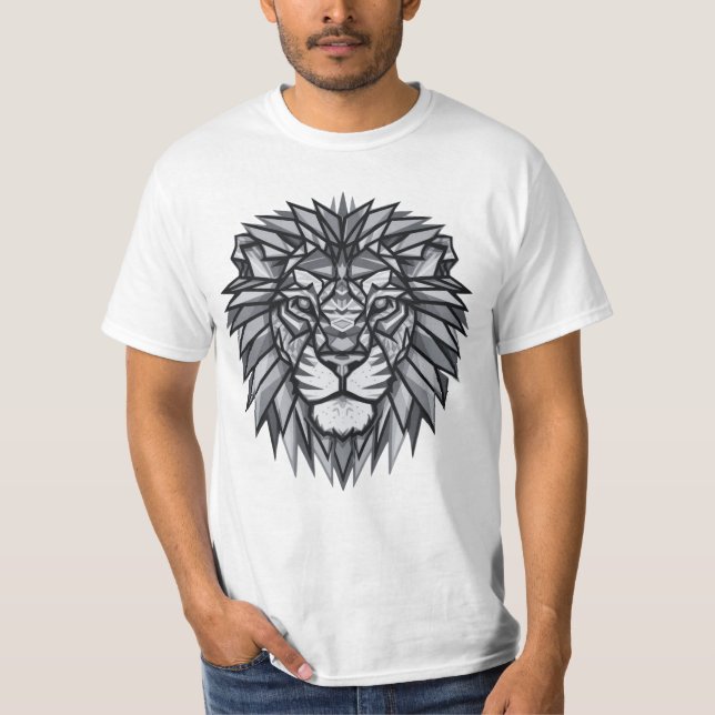 Geometric Lion Head T-Shirt (Front)
