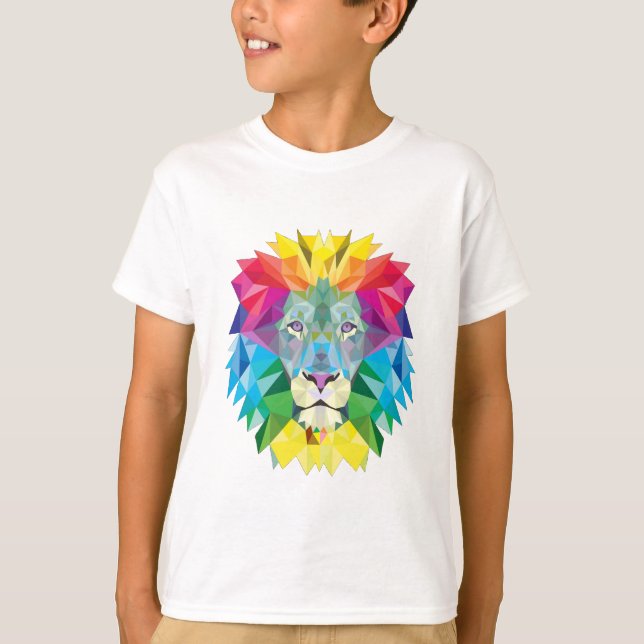 Geometric Lion Head T-Shirt (Front)