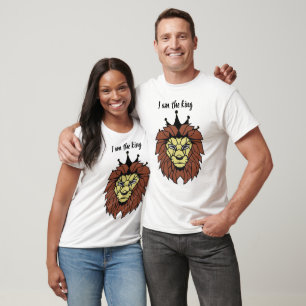 Geometric Lion King T-Shirt – Power, Strength 