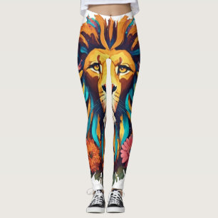 Geometric Lion Leggings