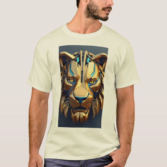 Geometric Lion Logo T-Shirt – Bold and Modern  (Front)