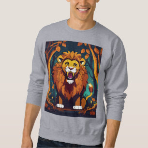 Geometric Lion Logo T-Shirt Design Sweatshirt