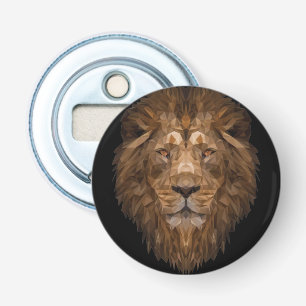 Geometric Lion Portrait Bottle Opener
