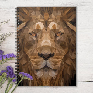 Geometric Lion Portrait Notebook