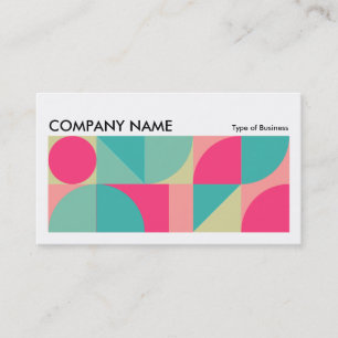 Geometric Long Horizontal v03 Business Card