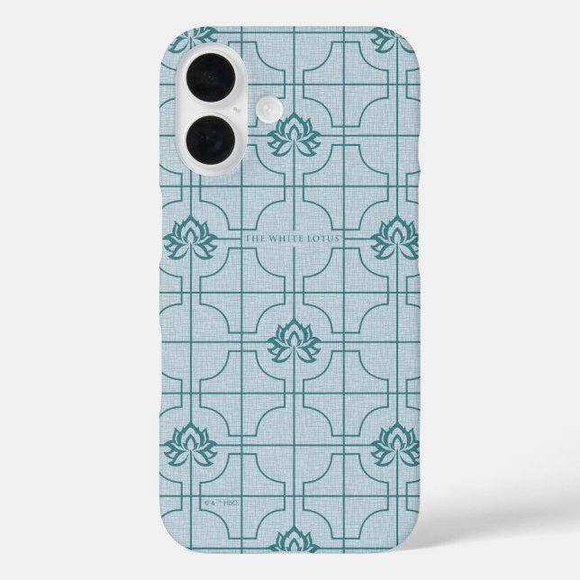 Geometric Lotus Grid Pattern - The White Lotus Case-Mate iPhone Case (Back)