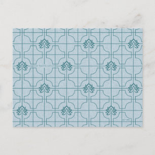 Geometric Lotus Grid Pattern - The White Lotus Postcard