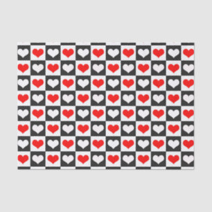 Geometric Love Heart Pattern Design Tissue Paper