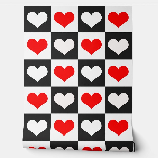 Geometric Love Heart Pattern Design  Wallpaper (Unrolling)