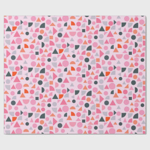 Geometric Love Pattern in Cream, Rose, Lilac Wrapping Paper