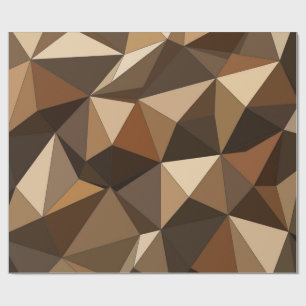 Geometric Low Poly Earth Tones Gift Wrap