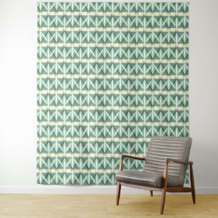 Geometric Luna Moth Tapestry