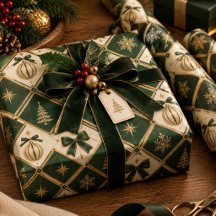 Geometric Luxury Christmas Wrapping Paper