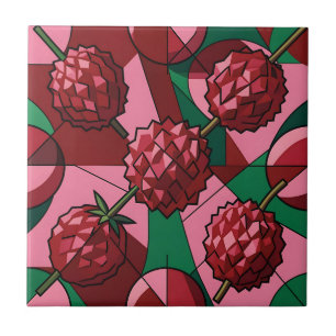 Geometric Lychee Pattern Ceramic Tile