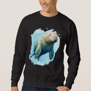 Geometric Manatee Lover Polygon Dugong Oceanologis Sweatshirt