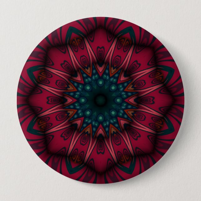 Geometric Mandala 10 Cm Round Badge (Front)