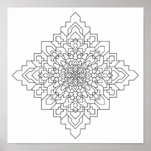 Geometric Mandala #10 Poster