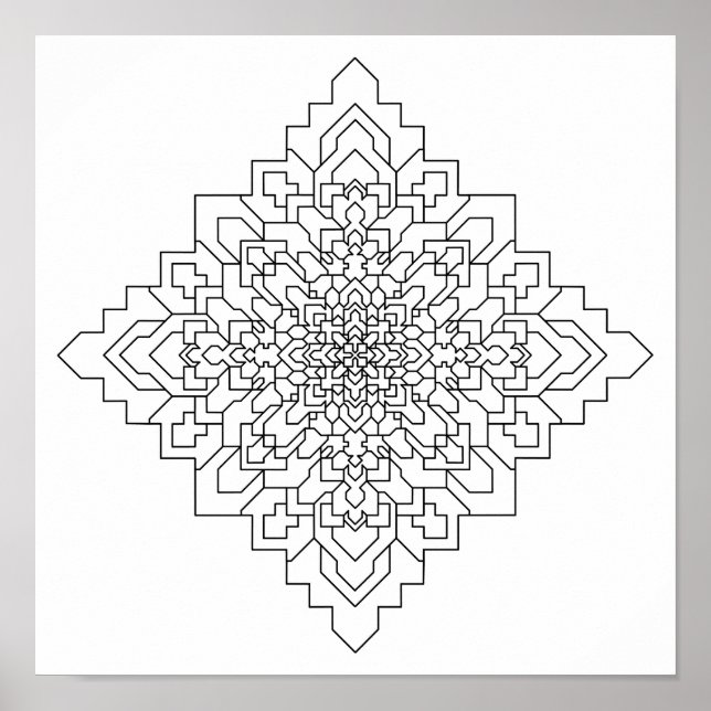 Geometric Mandala #10 Poster (Front)