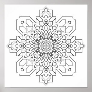 Geometric Mandala #11 Poster